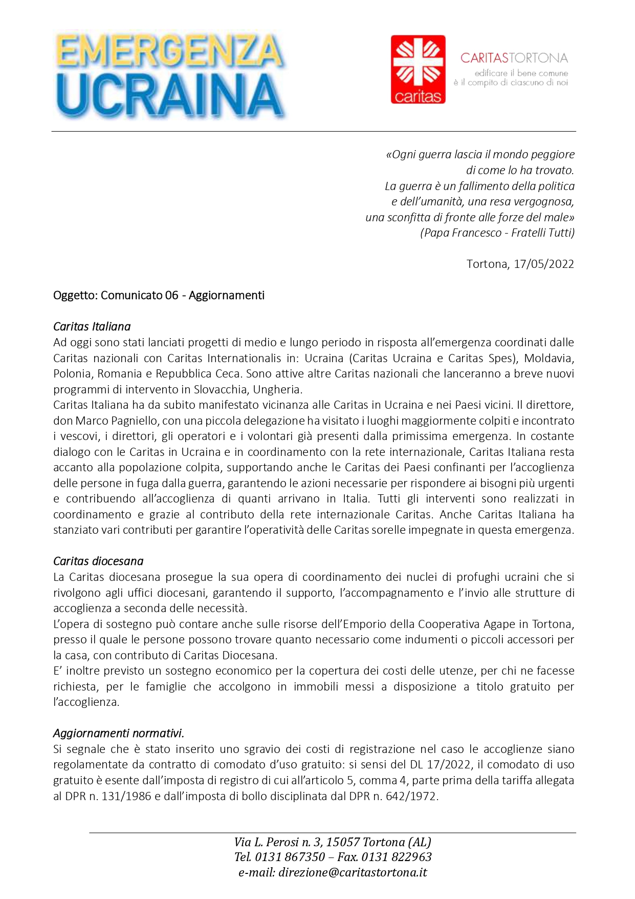 EMERGENZA UCRAINA